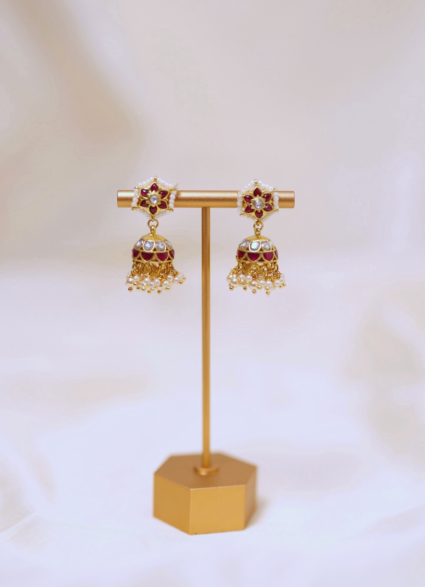 Ria Pachi Kundan Mini Jhumka