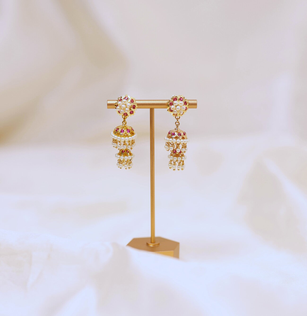 Pearl Double Layer Jhumka