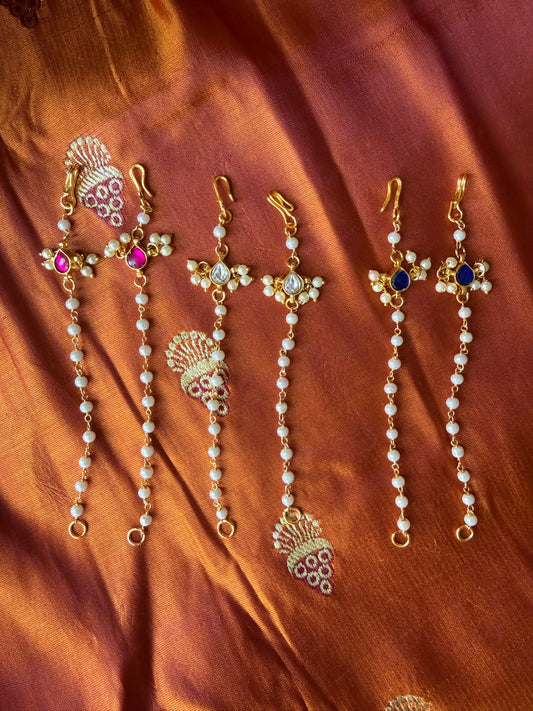 Bhama Jadau Kundan Ear Chain