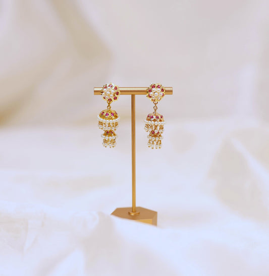 Pearl Double Layer Jhumka