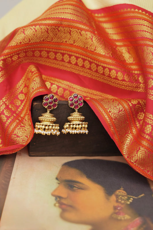 Damayanti Vintage Heritage Ear Rings 92.5 Silver With Gold Plating