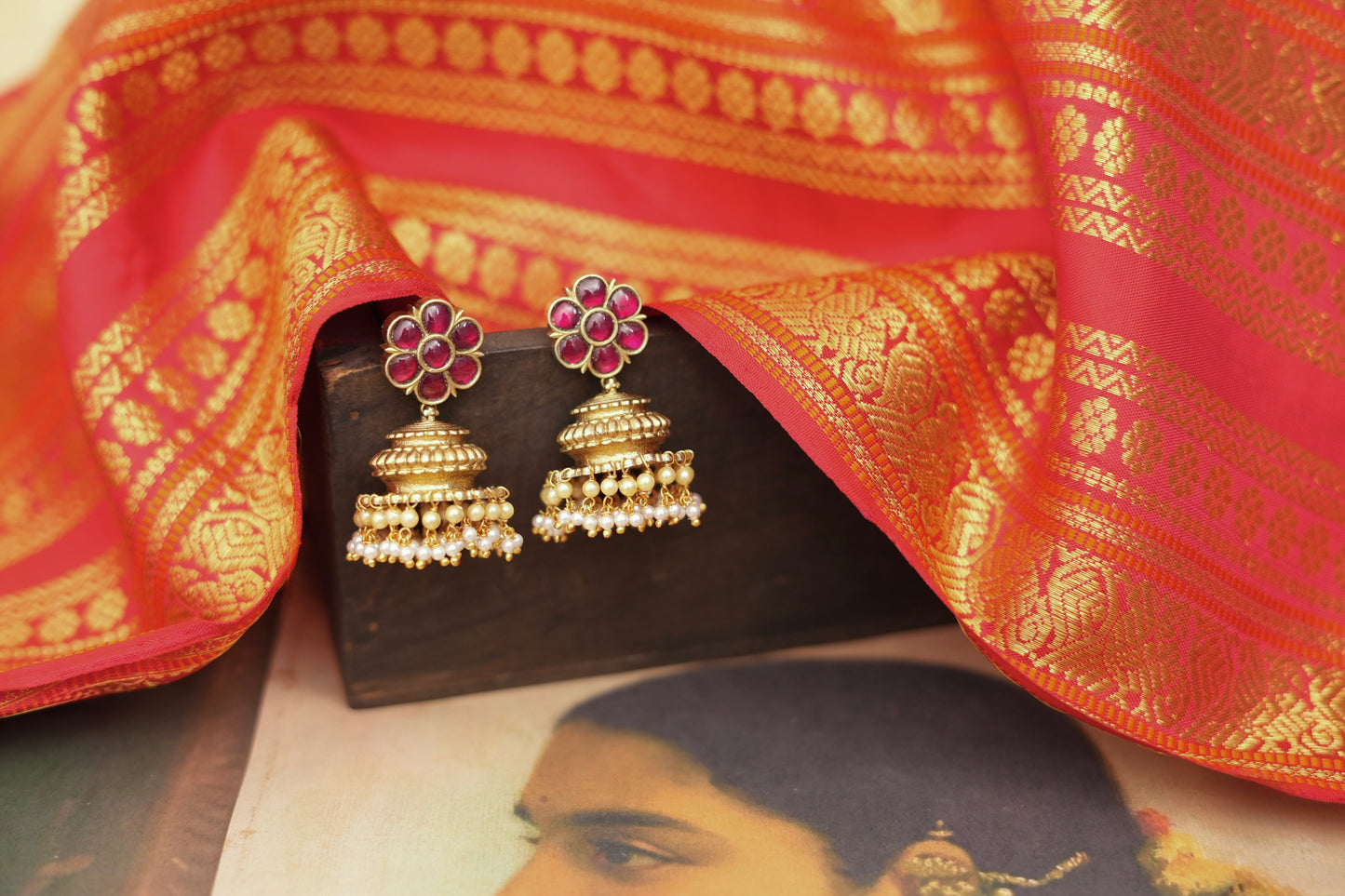 Damayanti Vintage Heritage Ear Rings 92.5 Silver With Gold Plating