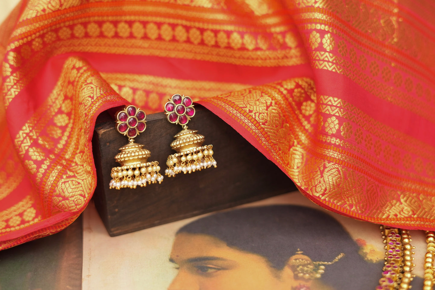 Damayanti Vintage Heritage Ear Rings 92.5 Silver With Gold Plating