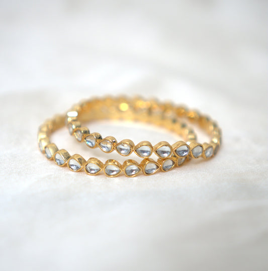 Ira Gold Plated Jadau Kundan Bangles